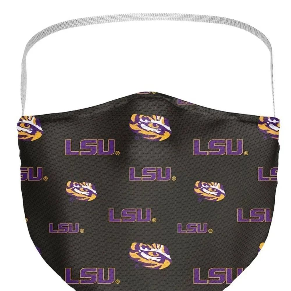 New in Package LSU Louisiana Tech Tigers Face Covering Face Mask Masks Set of 3